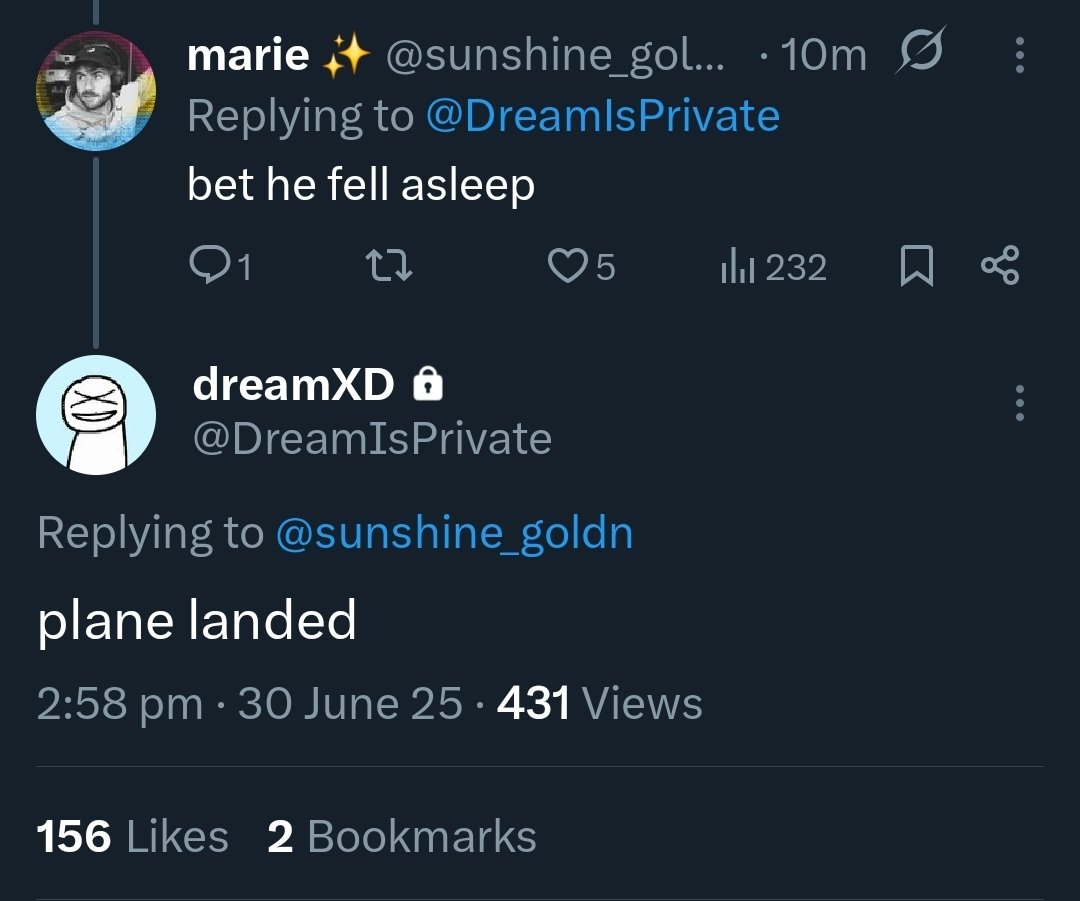 DWT_UPDATES's tweet photo. 🔒 | Another Dream reply! 😴🛬 https://t.co/w8LUT0k3mg
