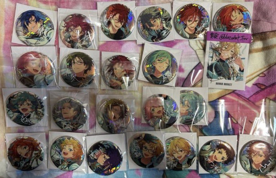 交換譲渡
あんスタ あんさんぶるスターズ
9周年 gracolle 
CANBA 缶バッジ 9th Anniversary

譲】★(茨ジュン 燐音 ニキ 夏目 レオ こはく)
☆(敬人 真緒 巽 凪砂ｰ)
⚫︎(ライカ 桃李 渉)
ゆうた宙忍 真なずな光

求】薫 》零 英智 嵐
定価

★は薫との交換のみ
☆は薫零との交換
⚫︎は薫零英智