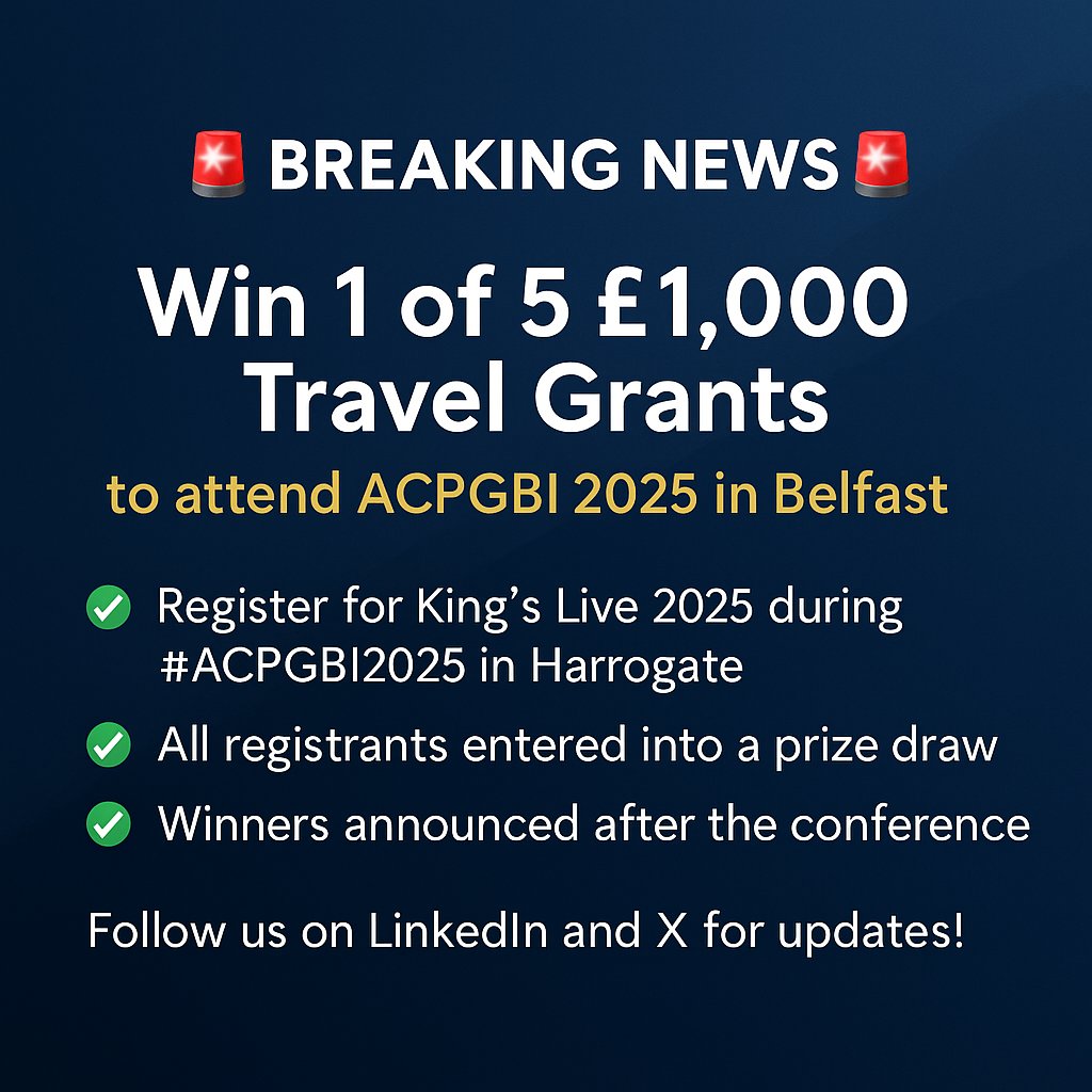 King's Live (@kingslivelondon) on Twitter photo Register your place on Kingslive 2025, to enter our draw for a free funded place at ACPGBI 2026 in Belfast! You must enter during this years #ACPGBI2025 find us in the exhibition hall, or register at kingslive.co.uk <a href="/HajiAmyn/">Amyn Haji</a> <a href="/charles_everard/">Charles Everard</a> <a href="/ACPGBI/">@ACPGBI</a> <a href="/EndoscopyOA/">Endoscopy On Air</a> Register your place on Kingslive 2025, to enter our draw for a free funded place at ACPGBI 2026 in Belfast! You must enter during this years #ACPGBI2025 find us in the exhibition hall, or register at kingslive.co.uk <a href="/HajiAmyn/">Amyn Haji</a> <a href="/charles_everard/">Charles Everard</a> <a href="/ACPGBI/">@ACPGBI</a> <a href="/EndoscopyOA/">Endoscopy On Air</a>