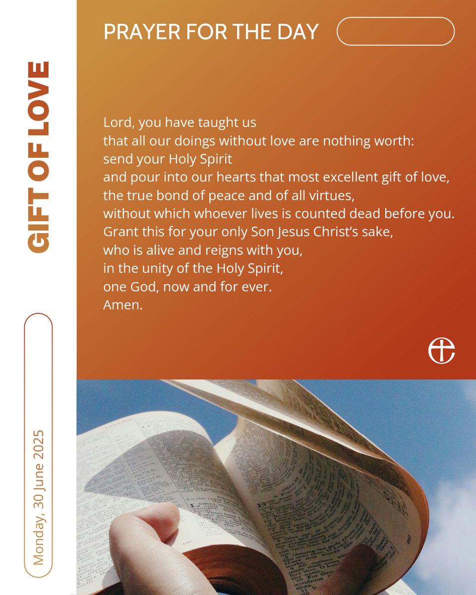 Pray with us. 🙏 

Today's prayer is available in plain text and audio formats at cofe.io/TodaysPrayer.