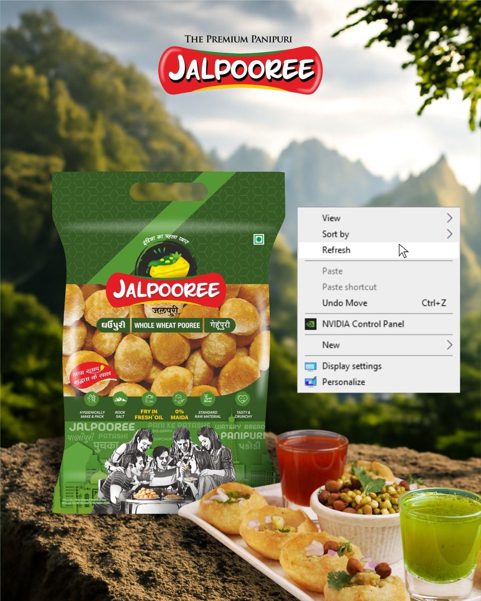 jalpooree's tweet image. क्रेविंग्स को ‘रिफ्रेश’ करो... एक प्लेट जलपूरी के साथ! 😋🔥
अब घर बैठे उठाइए प्रीमियम पानीपुरी का मज़ा – Jalpooree के साथ।
शुद्ध गेहूँ, 0% मैदा, और 100% देसी स्वाद! 🌾✨

करारे, स्वच्छ और स्वाद से भरपूर! 💚

#Jalpooree #DesiSwad #PaniPuriLovers #स्वादभीसेहतभी #StreetFoodAtHome