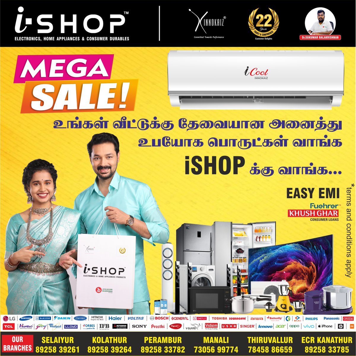 MEGA SALE ALERT at iShop Home Appliances!  The wait is over! It's time to upgrade your home with the biggest discounts of the season!

<a href="/ishopinnokaiz/">iSHOP Innokaiz</a>
<a href="/innokaiz_india/">INNOKAIZ INDIA LIMITED</a>
<a href="/FuehrerCapital/">Fuehrer Capital</a>
@Pulsecue

#homeappliancesoffer #MegaSavings #ShopSmart #LimitedTimeDeal #AConEMI #EasyEMIoffer