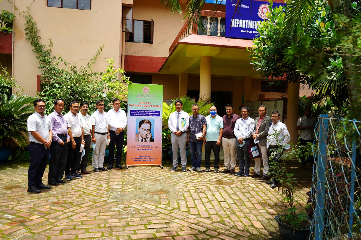 📊 One Day National Conference on
 “Harnessing Statistics for Inclusive &amp; Sustainable Development: A Multidisciplinary Approach”
📅 29-6-2025
📍 Org by Dept. of Statistics, #ManipurUniversity
In observance of National #StatisticsDay 2025
#SustainableDevelopment #InclusiveGrowth