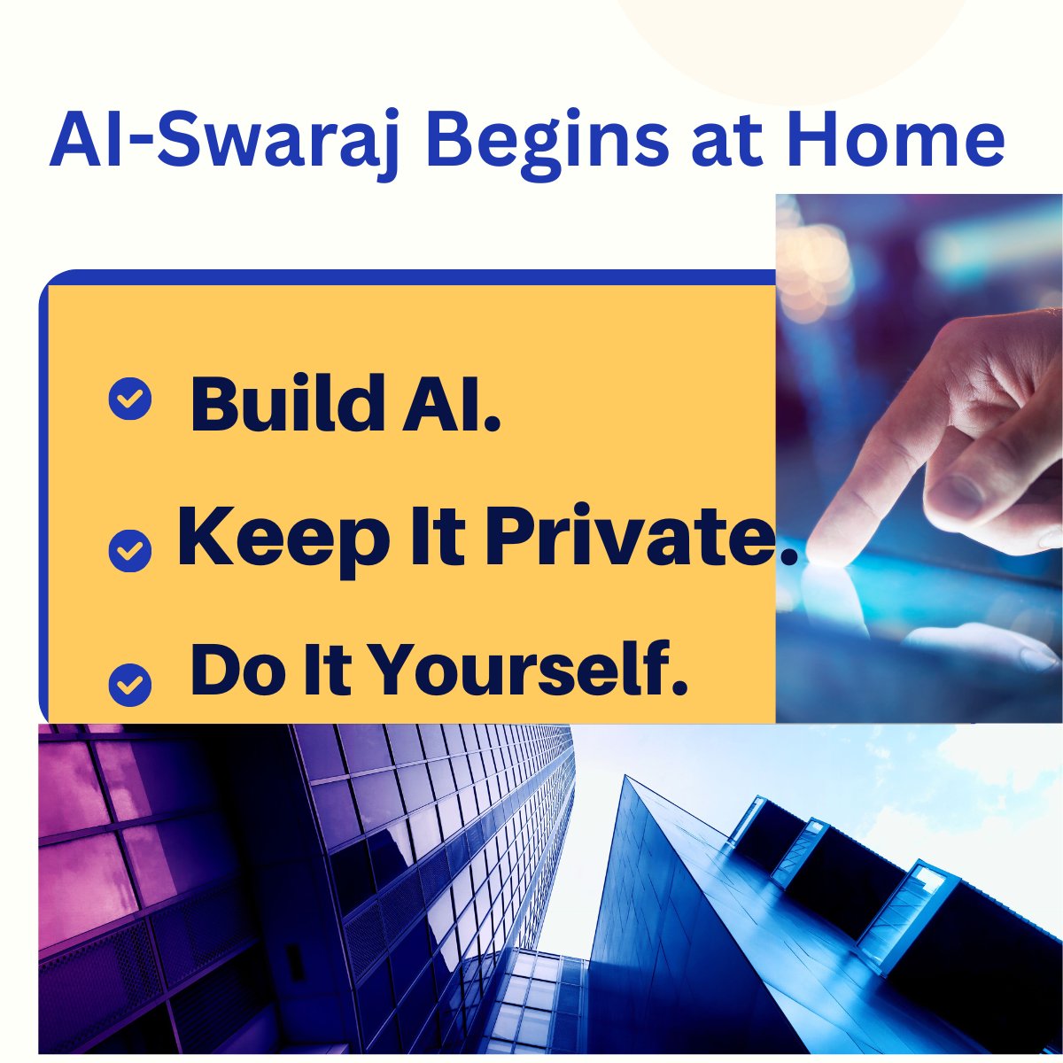ict_post's tweet image. 💡 Build your own AI.
 No internet. No surveillance. No foreign cloud.
 Just open models, local storage &amp;amp; full control.
 The future of AI in India is personal, private &amp;amp; powerful.

Read how: lnkd.in/gVcuqkq7  #DigitalSwaraj  #OpenSourceAI