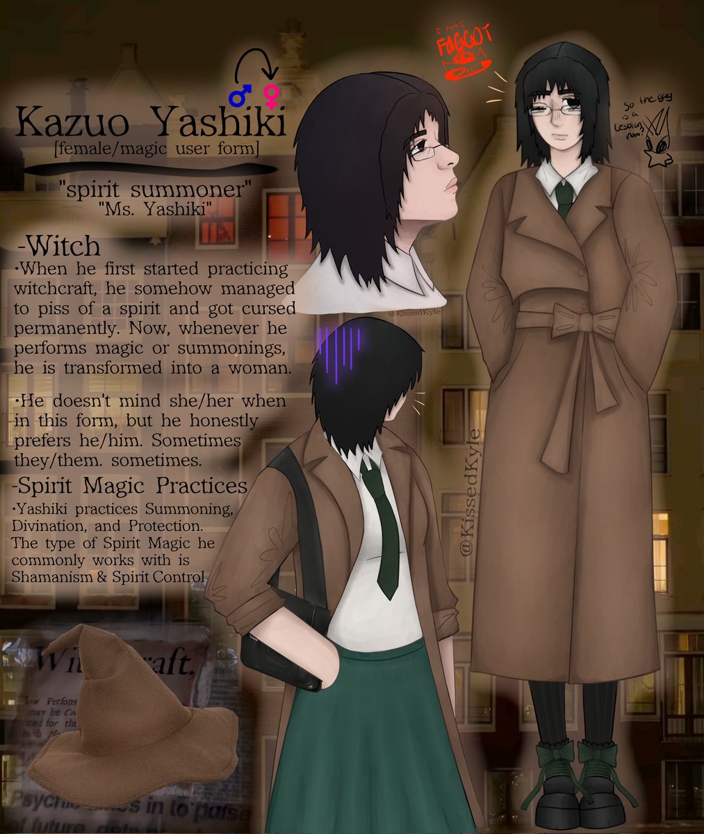 KissedKyle's tweet photo. I don't think I ever posted my #KazuoYashiki reference sheet for my ranma/witch au here
#DeathMark #Yashiki #art #SpiritHunter https://t.co/XgVV5J7rxj