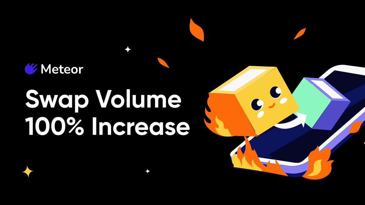 MeteorWallet's tweet image. In the past 7 days📅, the Meteor☄️community doubled its in-app trading volume, exceeding $700K, surpassing the typical weekly average.
Over 7,000 swaps 💱were completed within Meteor Wallet.
Stay tune for what coming next🌓