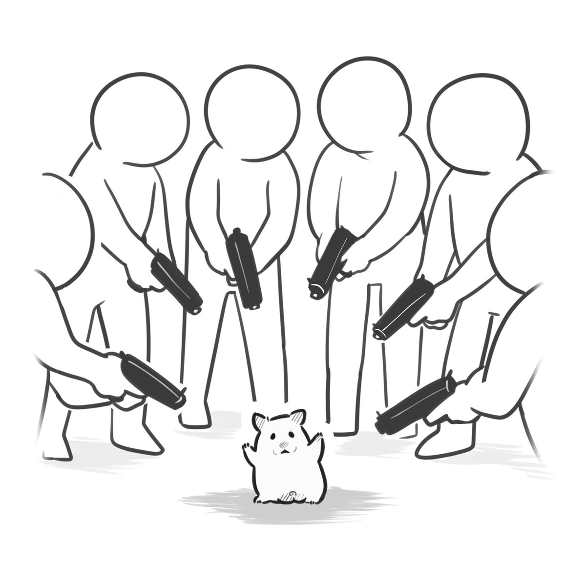 ﾊﾐの似顔絵描いたぞ！
#ﾊﾐにやさしく