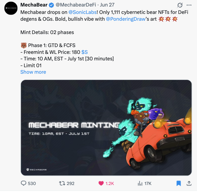 _neodefi's tweet photo. @di_guo57378 @KGKG1019 @JamHotJord @MechabearDeFi @SonicSphereFund this @MechabearDeFi is fomo af rn https://t.co/vce5WU8H4U