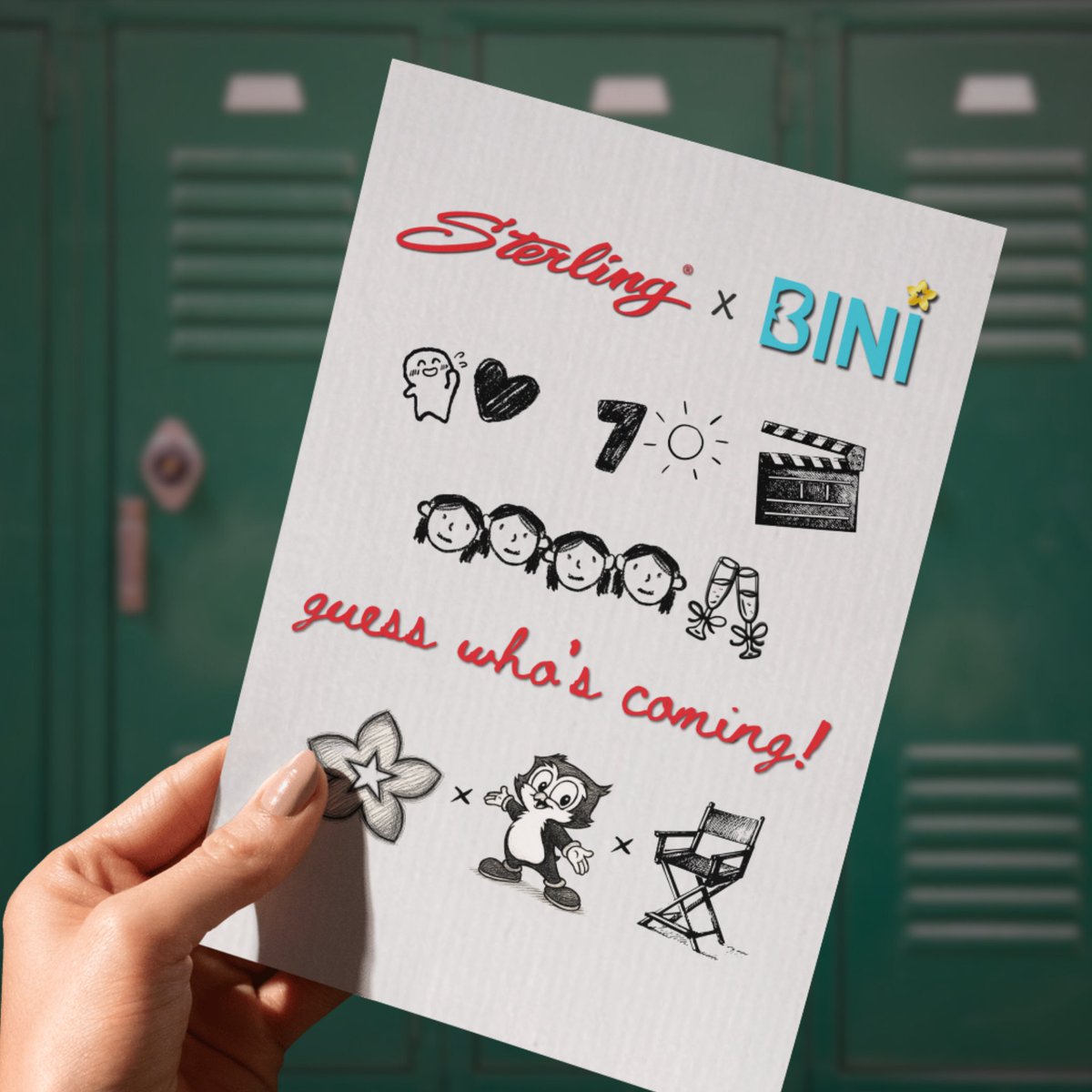STERLINGNOTESPH's tweet image. Someone’s coming to the Sterling x BINI classroom, can you guess who it is? 👀 Follow our official social media accounts and stay tuned! 🎞️🌸
#SterlingxBINI #BINIxSterling #SterlingPaper #SterlingNotebooks #SterlingNotes #PentelxBINI #BINIxPentel #PentelPens #PentelPH…