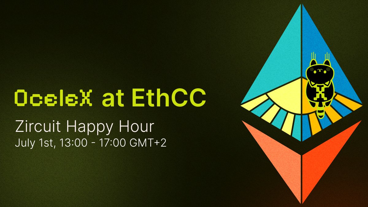 Are you coming to <a href="/EthCC/">EthCC - Ethereum Community Conference</a>?

The Ocelex team will be in Cannes and joining the Zircuit Happy Hour on Tuesday, July 1 from 13:00–17:00 GMT+2 at Fervor, 5 Rue des Frères Casanova.

Come say hi, talk ve(3,3), and connect with the Zircuit ecosystem.
See you there: