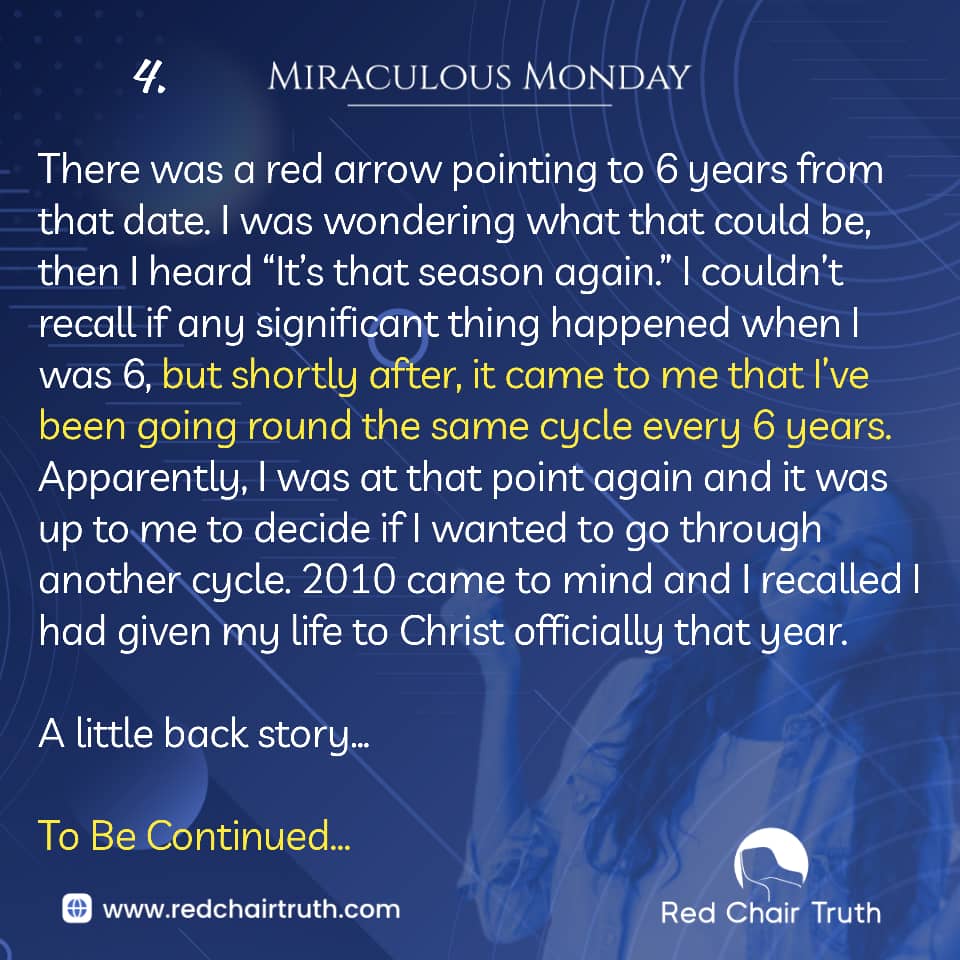 redchairtruth1's tweet image. Join us as we start another exciting story of redemption on today's Miraculous Monday!

#RedChairTruth #MiraculousMonday #GLHtestimonies #Testimony #Itestify #RCT #ItaUdoh