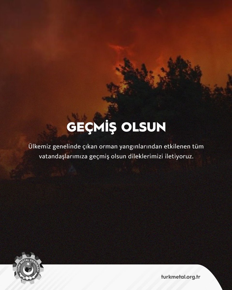Ülkemiz genelinde çıkan orman yangınlarından etkilenen tüm vatandaşlarımıza geçmiş olsun dileklerimizi iletiyoruz.