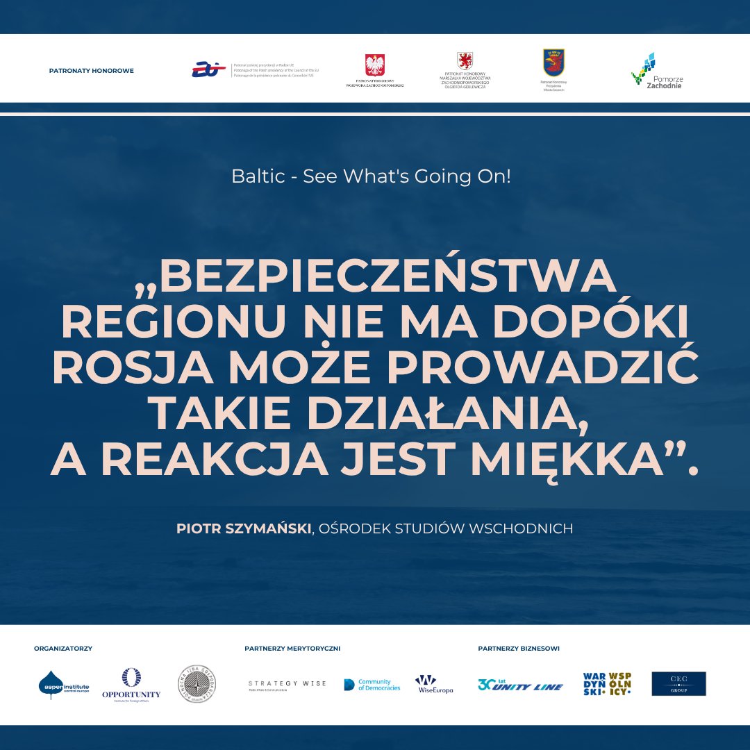 OppFoundation's tweet image. 🌊Baltic - See What&apos;s Going On!🌊

#Conference #ExpertCommentary @PiotrSzyman @OSW_pl #BalticSea #Security