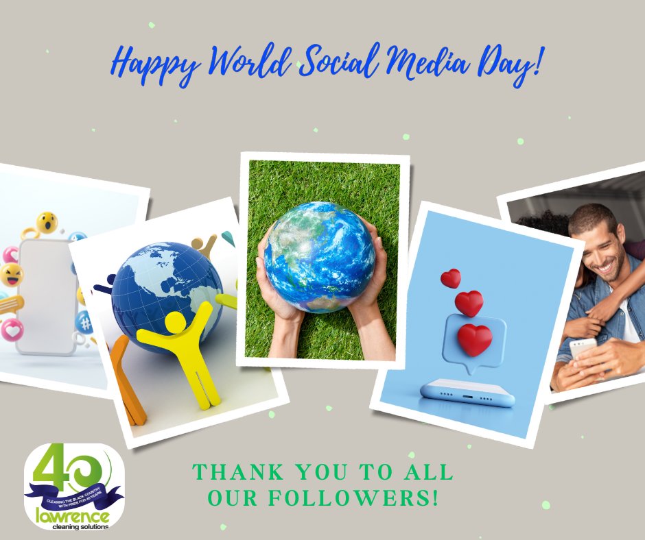 Happy World Social Media Day!🎉🌍

Today, we celebrate the incredible power of social media in connecting people worldwide.

We want to thank you for being part of our online family. Your likes, comments, and interactions motivate us every single day❤️

lawrencecleaning.co.uk