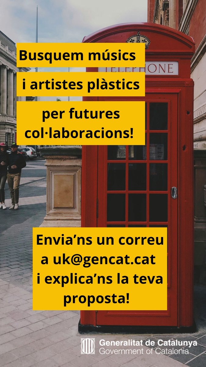 📢Ets músic? Pintora? Escultor? 

T'estem buscant! 

✉️Escriu-nos i explican's la teva proposta!