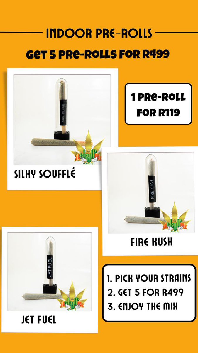 SS420ZA's tweet photo. Pre rolls
#420community
#420blazeit
#420friendly
#SouthAfrica
#jhb
#skyf https://t.co/H1MTg7dKh9