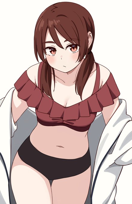 「泳がないの?」 