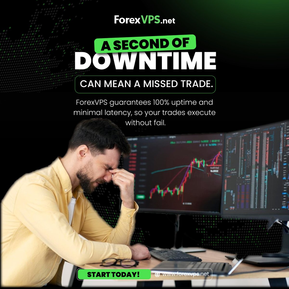 Hope isn’t a trading strategy. 

100% uptime is. 

ForexVPS keeps you online.