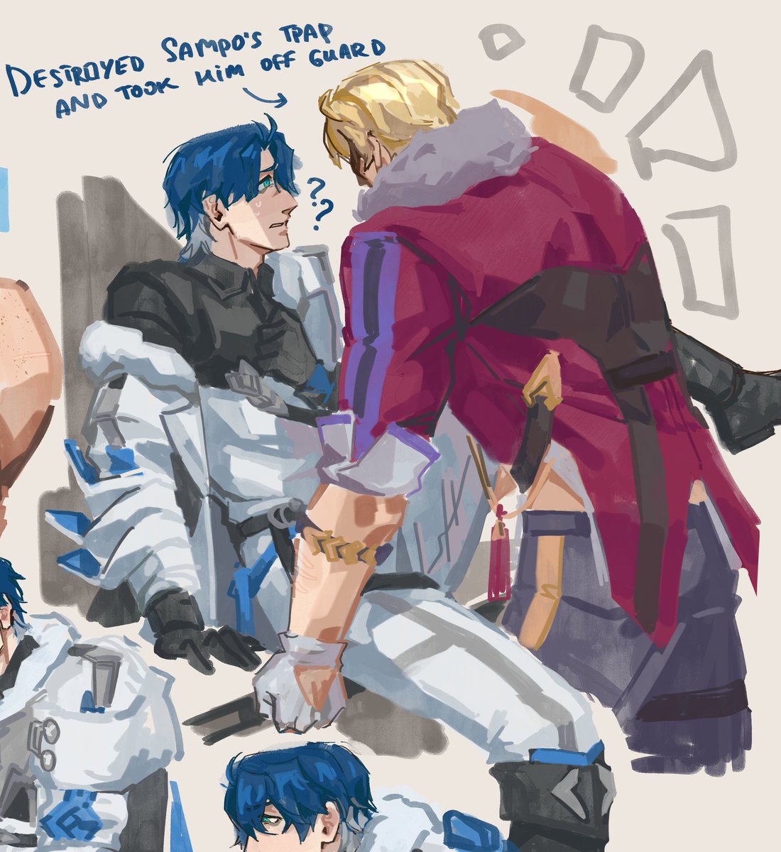 LoveSleep19's tweet image. Gepard and Sampo swap roles
#hsr #au #art #Gepard #Sampo #HonkaiStarRail