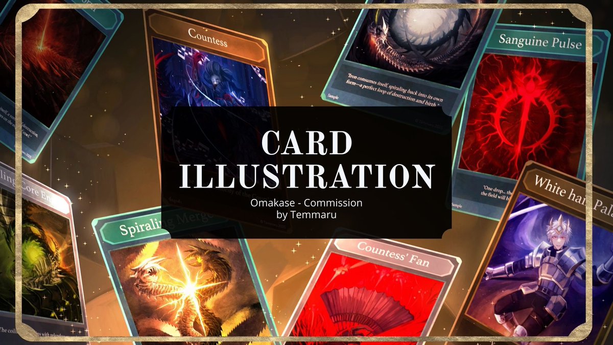 Temmaru1's tweet image. AYOO! now I open C0mmission for card Illustration for 3 slots if you are interested please take a look for the details below or the linktree in my Bio👇
Like and RTs are very appreciated thank you so much 🙏🥹😭