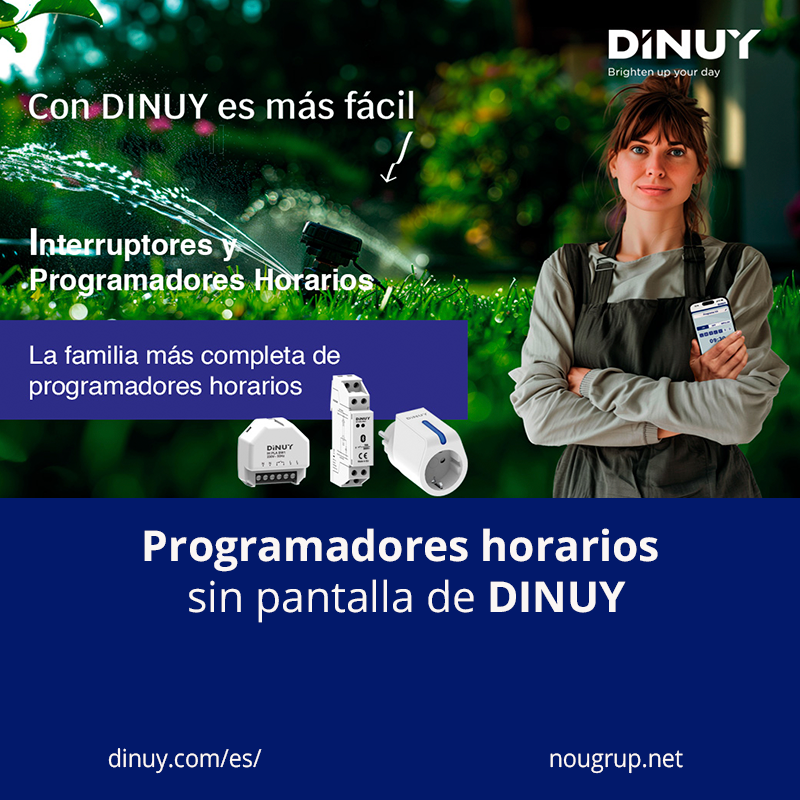 nougrup's tweet photo. ☑️NG Blog: ¿Programadores horarios sin pantalla?
#DINUY lanza una gama que se controla 100% desde el móvil.

– Bluetooth
– Hasta 64 maniobras
– Reserva de marcha 10 años
– Ecodiseño ISO 14006

👉 https://t.co/sNGbqxvurN

#EficienciaEnergética #Domótica #BluetoothControl #nougrup https://t.co/ZQ7yW350F2