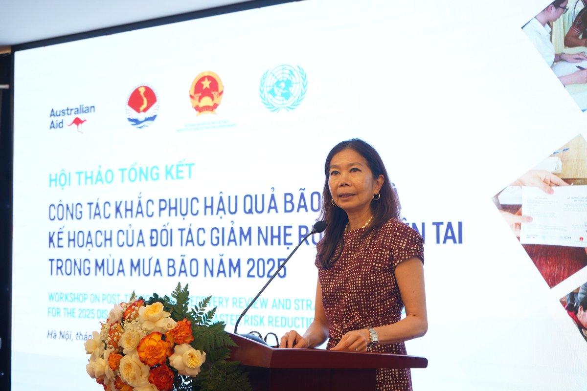 uninvietnam's tweet image. 🤝🇺🇳UN & intl. partners are proud to support 🇻🇳VN’s post-Yagi recovery through #DRRP.
Early warning, protection systems, local capacities & relevant policy frameworks are keys of future effective response.
👉More at: bit.ly/4lb09Ow