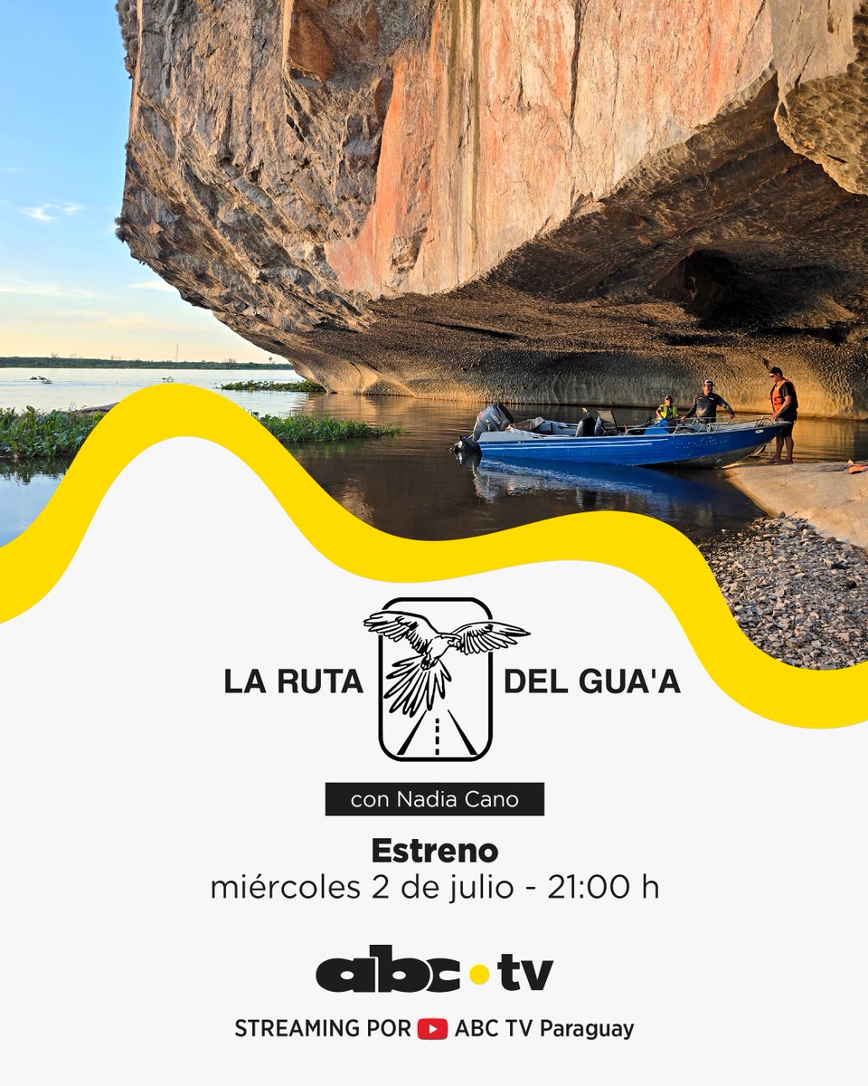Naturaleza, aventura, historias... todo en un mismo viaje al corazón de la perla del Norte.

<a href="/NadCano/">Nadia Cano</a>, te invita a vivir una experiencia inolvidable ✨️

¡Tomá con nosotros la Ruta del Gua'a! 🛤

El miércoles 2 de julio, por las pantallas de #ABCTvPy.