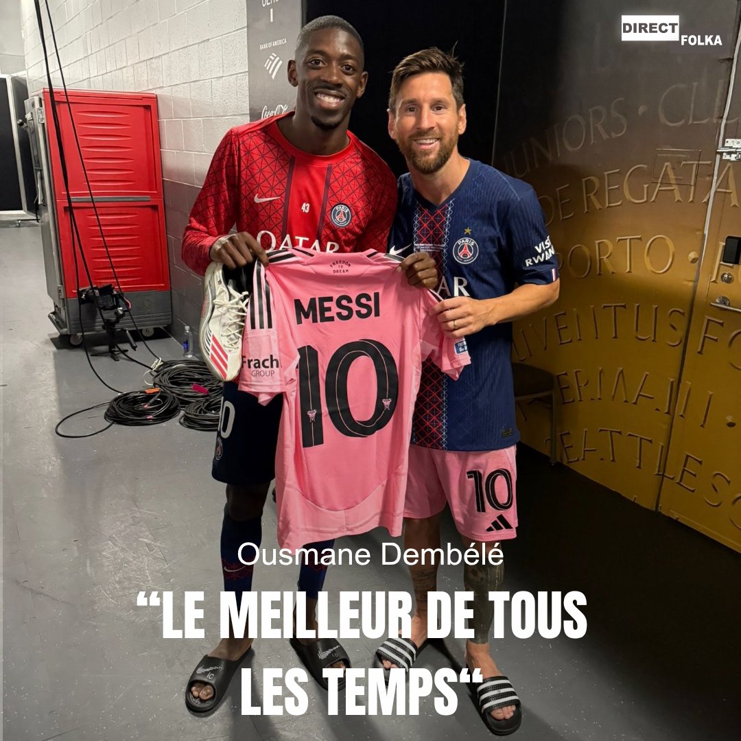 Ballon d’Or x Futur Ballon d’Or ? 👀

Le respect mutuel entre Ousmane Dembélé et Lionel Messi hier après le match qui opposait le PSG et l’Inter Miami.