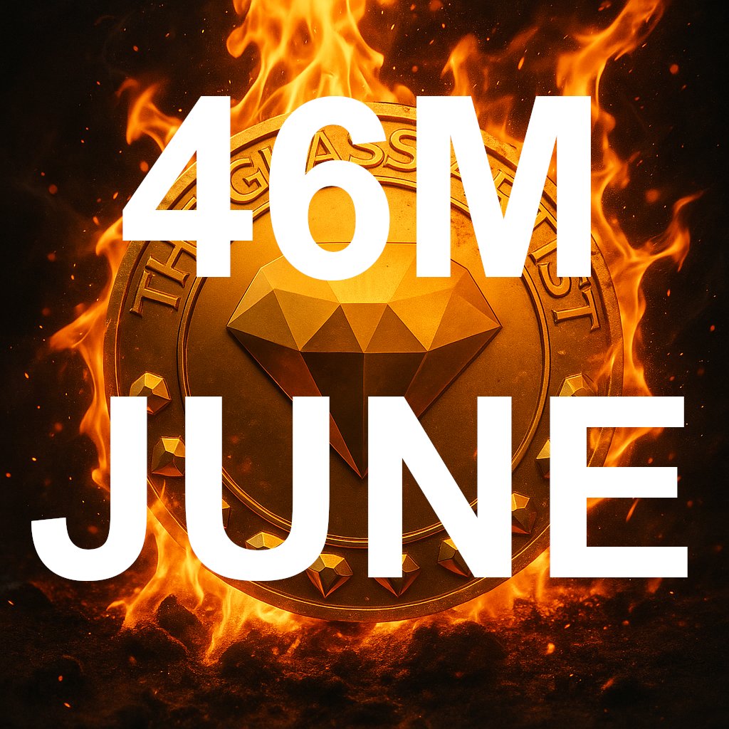 The June $GLASS burn has been completed🔥

46M $GLASS has been bought and burned which represents 50% of the June revenue 💰

Lets go for another great month💪