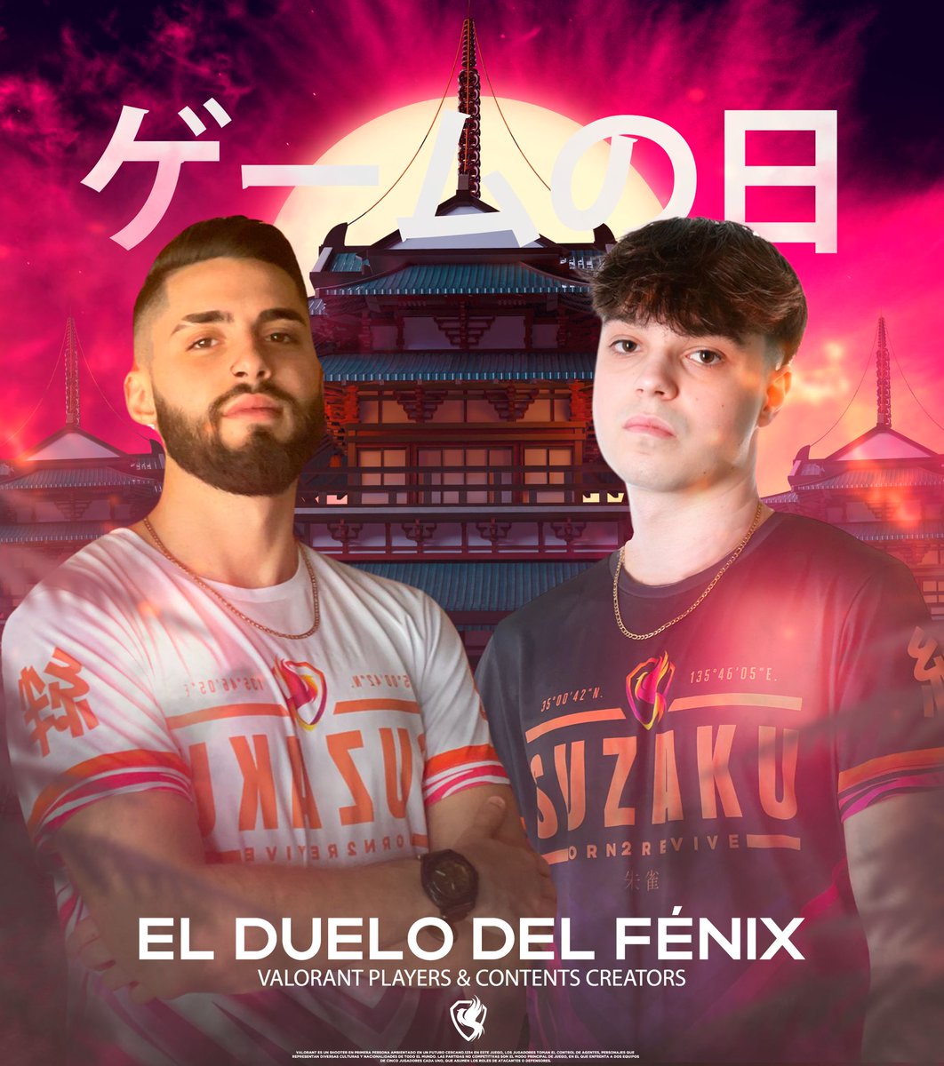 💥 EL DUELO DEL FÉNIX 💥

👊 Estamos de vuelta con uno de los eventos que más nos gusta hacer 

❗ Players 🆚 Content Creators ❗
    🕣 18:00  •  Lunes 30 de Junio 

🤔 ¿Darán la sorpresa los CCs?
🫵 Os esperamos 🫵
🔴 twitch.tv/szk_kioto