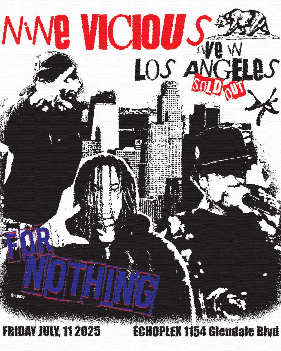 qwuuzi's tweet photo. @ninevicious js made a poster for your LA show. Lmk! ##fornothing 
📸 &amp; Edited By @qwuuzi https://t.co/ZDWAv5kGn5