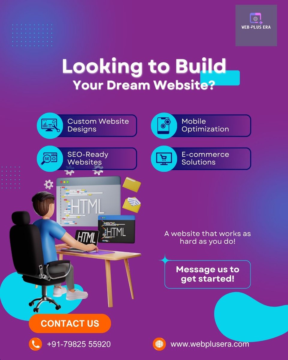 webplusera's tweet image. Looking for a  website designing company in Delhi?
We craft visually stunning, mobile-responsive, and SEO-optimized websites tailored to grow your brand online. From startups to enterprises — we design with purpose and performance in mind.
g.co/kgs/1RyVhHb