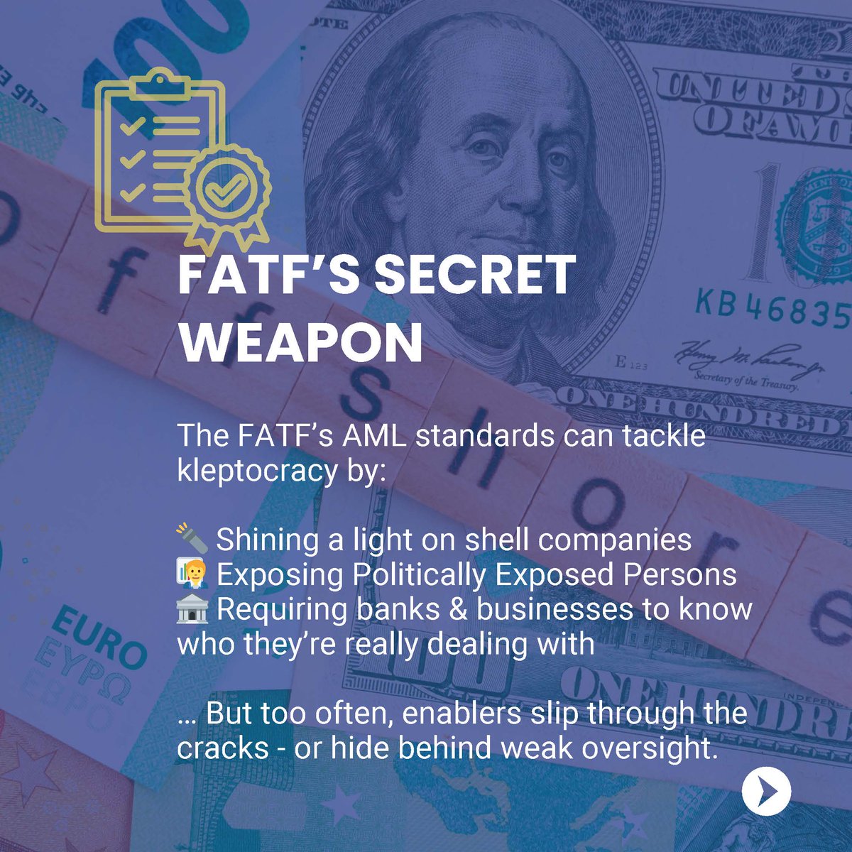 𝐊𝐥𝐞𝐩𝐭𝐨𝐜𝐫𝐚𝐭𝐬 𝐝𝐨𝐧’𝐭 𝐬𝐭𝐞𝐚𝐥 𝐛𝐢𝐥𝐥𝐢𝐨𝐧𝐬 𝐚𝐥𝐨𝐧𝐞. 𝐓𝐡𝐞𝐲 𝐡𝐚𝐯𝐞 𝐡𝐞𝐥𝐩. 

💼 Lawyers 📊 Accountants 🏘️ Real estate

The very people trusted to uphold the system can be those making grand corruption possible - knowingly or not. 
buff.ly/S91Kvqe