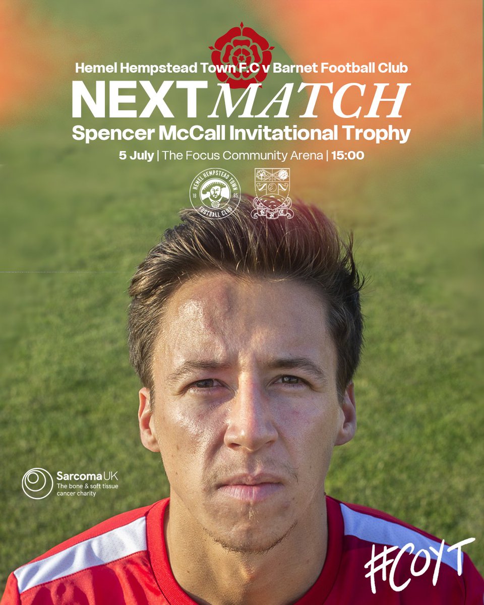 Hemel Hempstead Town FC (@hemelfc) on Twitter photo A match up close to our hearts, as we welcome you back home โฅ๏ธ
๐
5th July
๐ 15:00
๐Vauxhall Road, HP2 4HW
๐๏ธ hemelfc.ticketco.shop
All proceeds from this fixture will be donated to <a href="/Sarcoma_UK/">Sarcoma UK</a> ๐ซถ
#COYT A match up close to our hearts, as we welcome you back home โฅ๏ธ
๐
5th July
๐ 15:00
๐Vauxhall Road, HP2 4HW
๐๏ธ hemelfc.ticketco.shop
All proceeds from this fixture will be donated to <a href="/Sarcoma_UK/">Sarcoma UK</a> ๐ซถ
#COYT