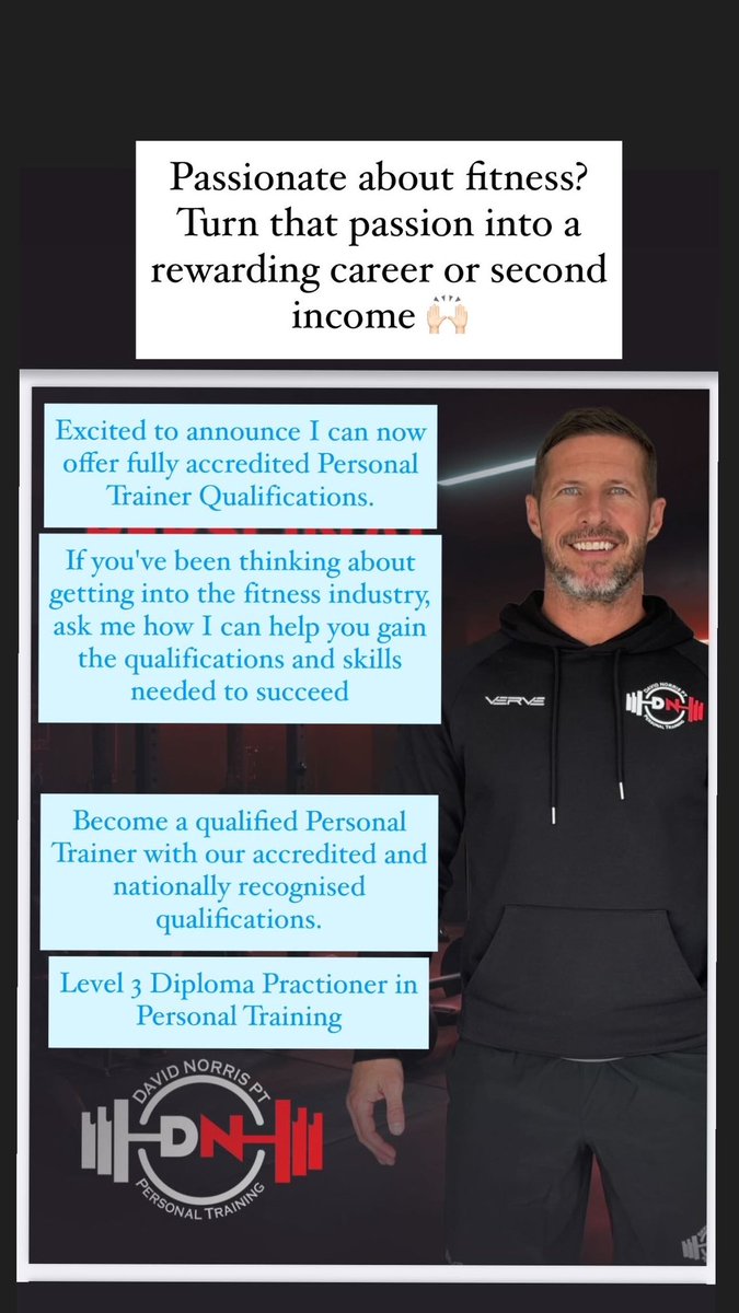 DMNorris19's tweet image. Plymouth Course starts in July!!!!
Let me help you achieve a fully accredited and industry recognised Level 2 & 3 qualification in Personal Training.
DM for more info
Share or @ someone you think might be interested
#personaltrainer #Plymouth #argyle #pafc #fitness