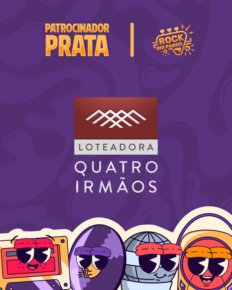 @loteadoraquatroirmaos é nossa Patrocinadora Prata do Rock Rio Pardo 2025.

Quer ser um patrocinador do Rock Rio Pardo 2025? Entre em contato via DM!!!!

#rrp #rockriopardo #santacruzdoriopardo #festival #bandas #patrocinador #cotaprata #loteadora #empreendimento