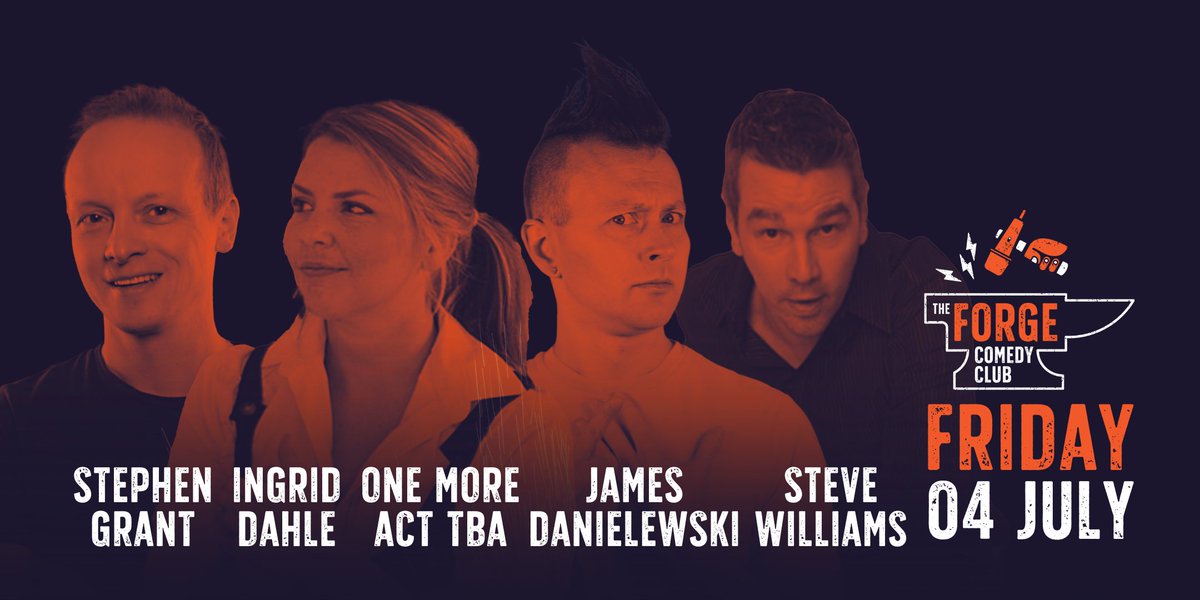Forge Comedy Club (@forgecomedyclub) on Twitter photo Some may say it's independance day, but don't stay home alone this Friday when we have these HOT rocking comics coming to entertain you!
<a href="/stephencgrant/">Stephen Grant</a>, our host with the most, heads up superstar <a href="/stevewillcomedy/">Steve Williams</a>,
joined by Ingrid Dahle, <a href="/JDanielewski84/">.</a>
& one more act TBA.
๐ฅ Some may say it's independance day, but don't stay home alone this Friday when we have these HOT rocking comics coming to entertain you!
<a href="/stephencgrant/">Stephen Grant</a>, our host with the most, heads up superstar <a href="/stevewillcomedy/">Steve Williams</a>,
joined by Ingrid Dahle, <a href="/JDanielewski84/">.</a>
& one more act TBA.
๐ฅ