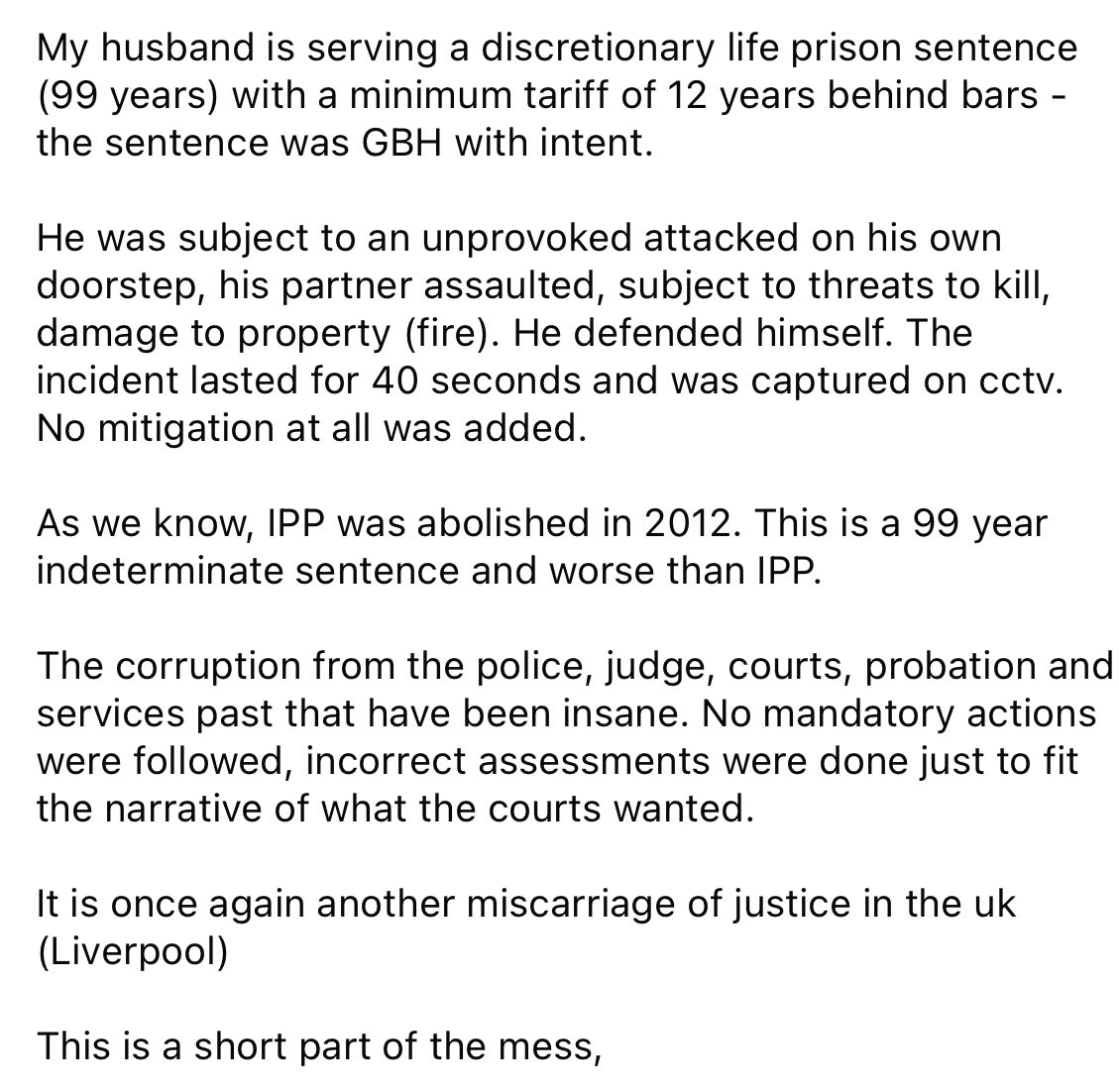 Unjust Life, Discretionary! (@petersloz87539) on Twitter photo Another miscarriage of justice! Letās see if the right thing is done about it! <a href="/shaunattwood/">Shaun Attwood</a> <a href="/LivEchonews/">Liverpool Echo</a> <a href="/ccrcupdate/">Criminal Cases Review Commission (CCRC)</a> <a href="/ConverseNews/">The Prisoners Paper!</a> <a href="/DanCardenMP/">Dan Carden</a> <a href="/IanByrneMP/">lan Byrne MP</a> <a href="/JamesTCobbler/">James Timpson</a> <a href="/ECHR_CEDH/">ECHR CEDH</a> <a href="/DrAliceJEdwards/">Alice J Edwards UN Special Rapporteur Torture</a> <a href="/Independent/">The Independent</a> <a href="/guardian/">The Guardian</a> <a href="/realdorcw/">Rex Lee Reid - The Offender Podcast on Rumble</a> <a href="/Nigel_Farage/">Nigel Farage MP</a> <a href="/TalkTV/">Talk</a> <a href="/Cobratate/">Andrew Tate</a> <a href="/BBCR1/">BBC Radio 1</a> Another miscarriage of justice! Letās see if the right thing is done about it! <a href="/shaunattwood/">Shaun Attwood</a> <a href="/LivEchonews/">Liverpool Echo</a> <a href="/ccrcupdate/">Criminal Cases Review Commission (CCRC)</a> <a href="/ConverseNews/">The Prisoners Paper!</a> <a href="/DanCardenMP/">Dan Carden</a> <a href="/IanByrneMP/">lan Byrne MP</a> <a href="/JamesTCobbler/">James Timpson</a> <a href="/ECHR_CEDH/">ECHR CEDH</a> <a href="/DrAliceJEdwards/">Alice J Edwards UN Special Rapporteur Torture</a> <a href="/Independent/">The Independent</a> <a href="/guardian/">The Guardian</a> <a href="/realdorcw/">Rex Lee Reid - The Offender Podcast on Rumble</a> <a href="/Nigel_Farage/">Nigel Farage MP</a> <a href="/TalkTV/">Talk</a> <a href="/Cobratate/">Andrew Tate</a> <a href="/BBCR1/">BBC Radio 1</a>