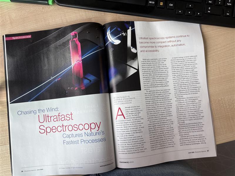 Greta Bučytė (@gretabucyte) on Twitter photo Wrapping up June with the printed copy of Photonics Spectra!
Together with <a href="/gabriellestank1/">Gabrielė Stankūnaitė</a> and Mikas we explore how femtosecond lasers let us glimpse nature’s fastest events.
Built from our perspective <a href="/light_con/">LIGHT_CONVERSION</a> : compact, robust aaand less alignment drama.
also HARPIA-LIGHT💕 Wrapping up June with the printed copy of Photonics Spectra!
Together with <a href="/gabriellestank1/">Gabrielė Stankūnaitė</a> and Mikas we explore how femtosecond lasers let us glimpse nature’s fastest events.
Built from our perspective <a href="/light_con/">LIGHT_CONVERSION</a> : compact, robust aaand less alignment drama.
also HARPIA-LIGHT💕