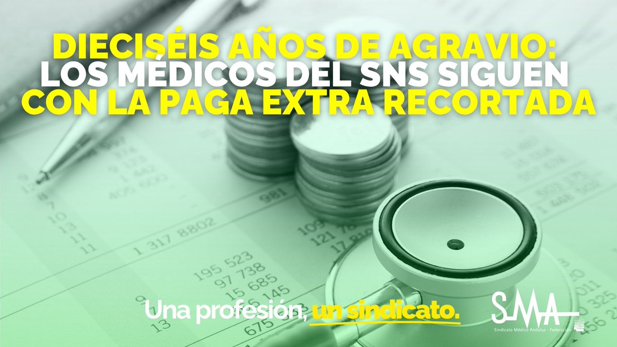 🟩 Dieciséis años de agravio: los médicos del SNS siguen con la paga extra recortada

📌Según detalla un nuevo informe elaborado por la Fundación ‘Vicente Matas’, la situación se ha cronificado a pesar de los distintos cambios de gobierno.

Más info en  smandaluz.com/medicos-sns-pa…
