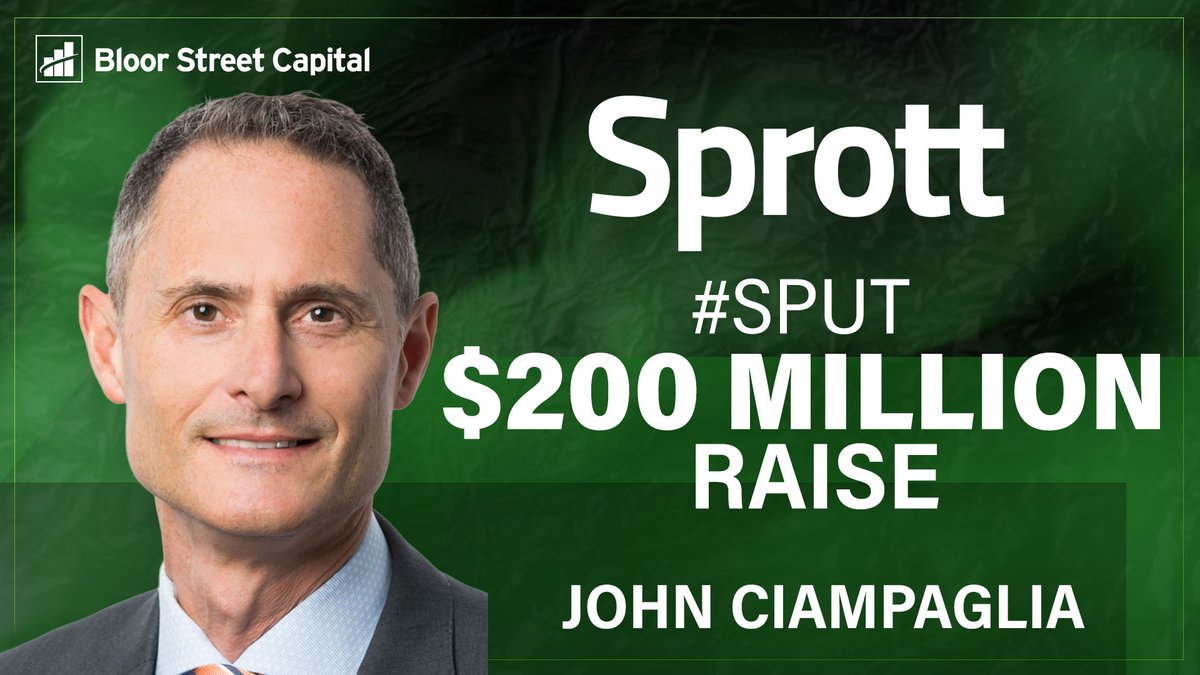 BloorStreetCap's tweet image. John Ciampaglia and @JamesConnor1999 discuss the recent #SPUT raise and the rationale for doing so. Replay bit.ly/3G56X0Z