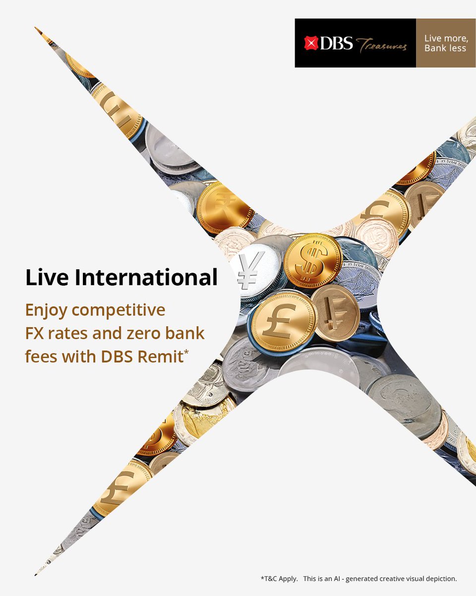 DBSBankIndia's tweet image. With DBS Remit, you can now send up to USD 250,000* abroad to financial institutions at most competitive FX rates &amp;amp; zero bank fee*.

Know more: go.dbs.com/4lpsxfy

#DBSBankIndia #LiveMoreBankLess

*T&amp;amp;C Apply