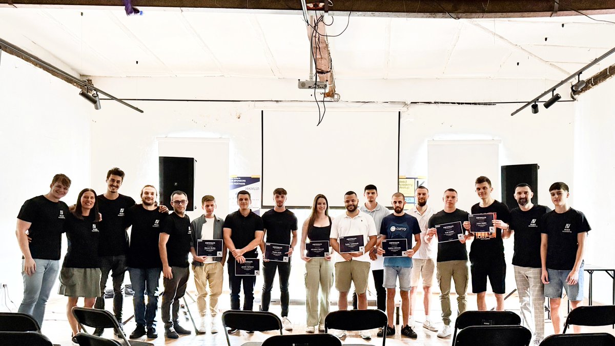 ain_web3academy's tweet photo. Thanks to everyone who joined the first Web3 Academy Meetup!
We had a great lecture on Lido CSM validators, exciting news about forming the Belgrade Operator Community, and certificates for our grads! We’re grateful to sponsors &amp; partners, everyone who showed up, and contributed. https://t.co/bXjRzo5yqR