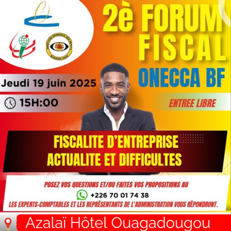 OneccaB's tweet photo. 🎥 Retour en images sur le 2ᵉ Forum Fiscal de l’ONECCA-BF ! 📊
📍 Ouagadougou, 19 juin 2025 — « Fiscalité d’entreprise : actualité et difficultés » +200 participants issus des secteurs public &amp; privé se sont réunis pour... Lire  https://t.co/O7qwm6tr94 https://t.co/HpUYrEAjzX