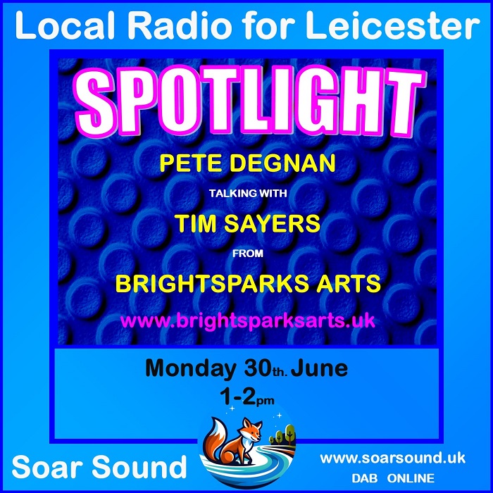 Leic58's tweet image. Broadcasting on DAB and the internet, #Soarsound, proudly presents the #Spotlight show, hosted by Pete Degnan.
Working with the unsung heroes of various local charities, community groups & individuals to promote relevant projects & events to the wider audience