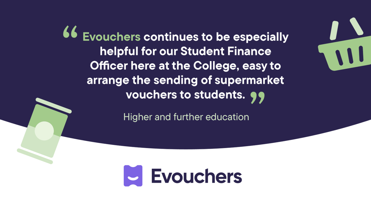 Supporting students just got easier! 

The Evouchers platform makes it simple to send supermarket vouchers straight to students, easing the burden of everyday costs. 🎓💜

#StudentSupport #Evouchers #HigherEd #CostOfLiving #StudentFinance