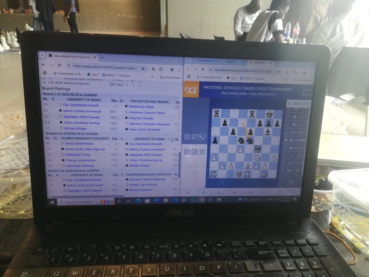 davooo_1's tweet photo. Last weekend, I was a part of the Uniben Team that finished 4th in the Ecobank National Team Chess Championship 2025♟️.

It was a wonderful time.

#Chess #MTN #ecobankchesschampionship #Uniben https://t.co/7QSdH1yWVx