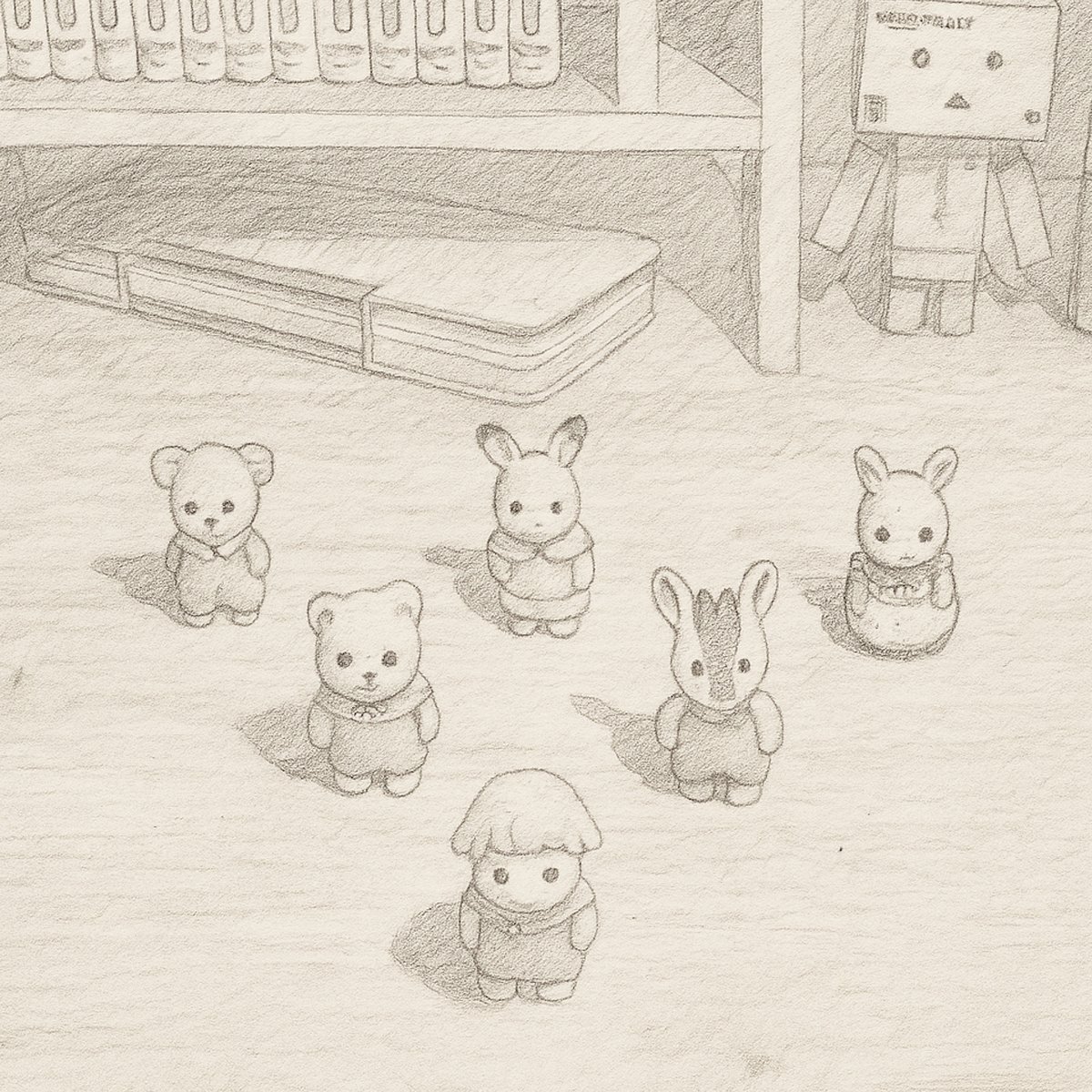 ricoanimation's tweet image. ダンス前の緊張しているシルバニアたちをイラストにしました。形が歪なのは許して。
#シルバニア #イラスト