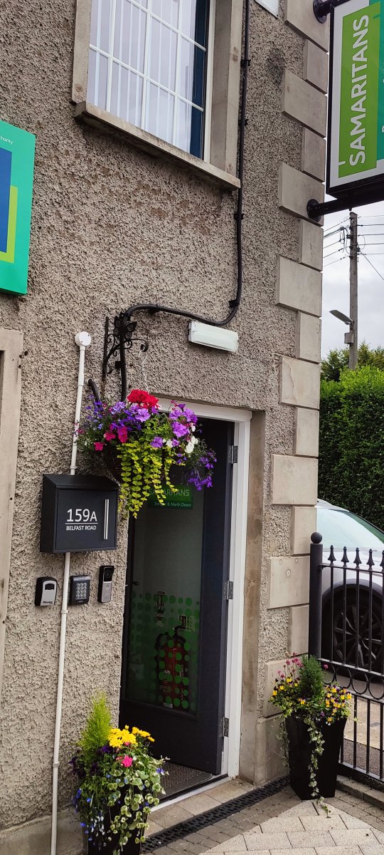 Bangor Samaritans (@bangorndsams) on Twitter photo The new <a href="/BangorNDSams/">Bangor Samaritans</a> branch is open! Opened with the generous donation of Bangor man, the late John McAlorum, the new premises at 159A Belfast Road, Bangor, have been given a fresh, floral glow-up, thanks to the generous donation of planters from <a href="/HillmountGarden/">Hillmount</a> <a href="/samaritans/">Samaritans</a> The new <a href="/BangorNDSams/">Bangor Samaritans</a> branch is open! Opened with the generous donation of Bangor man, the late John McAlorum, the new premises at 159A Belfast Road, Bangor, have been given a fresh, floral glow-up, thanks to the generous donation of planters from <a href="/HillmountGarden/">Hillmount</a> <a href="/samaritans/">Samaritans</a>