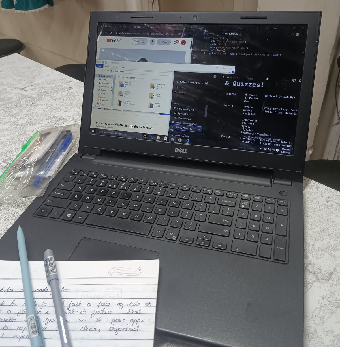 GaganCommits's tweet photo. 📂From empty files to endless possibilities.

Starting my journey to master Python and Web Dev.
From zero to something real — Daily commits: Consistent learning: Raw updates.💥🖱️
#PyByGagan #30Daysofcode 
#CodeNewbie #LearnInPublic https://t.co/MIEaQGizGC